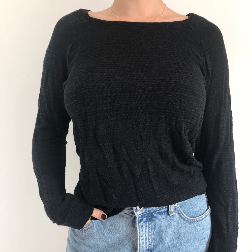 long sleeve black sweater